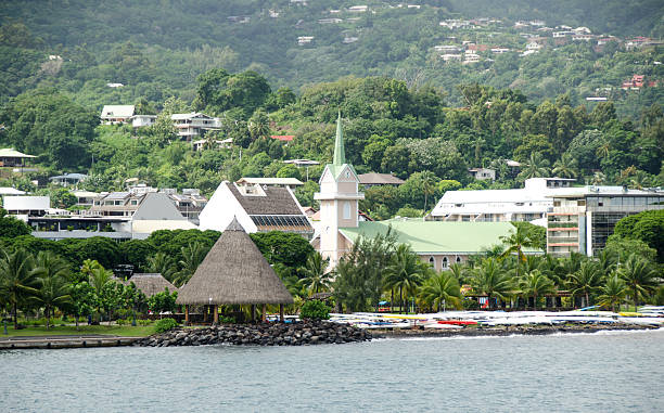 istock Papeete Church and Mountain 174950342
