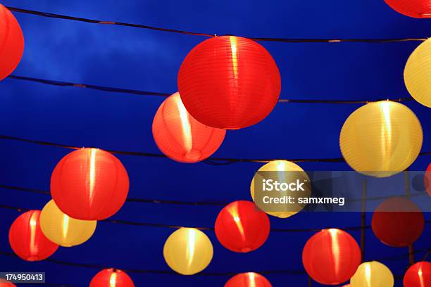 Vermelho Lanterns Asiático - Fotografias de stock e mais imagens de Festival da Lua - Festival da Lua, Amarelo, Ano Novo Chinês