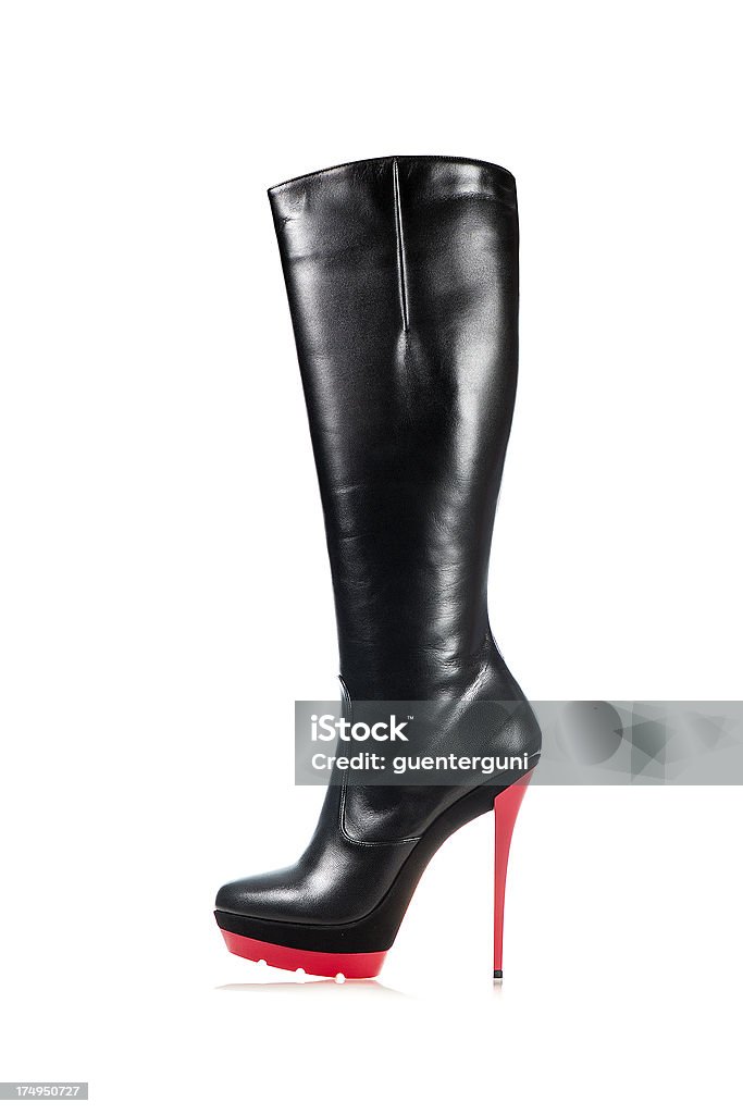Fancy Platform High Heels Boots With Red Sole Stock Photo - Download Image  Now - Boot, Knee Length, Black Color - iStock