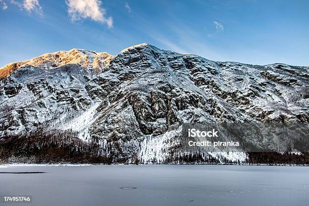 Alpino Congelado Lago Bohinj - Fotografias de stock e mais imagens de Alpes Europeus - Alpes Europeus, Alpes de Julian, Ao Ar Livre