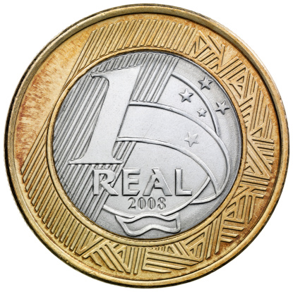 Atrás de la moneda de un Real de Brasil photo