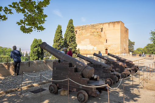 Corfu, Greece - July 13, 2015: Canon in Old Fortress. Corfu, Greece.