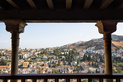 View of Albaicin district from the Alhambra, Granada, Spain