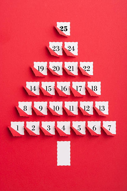Fully opened advent calendar to Christmas day.