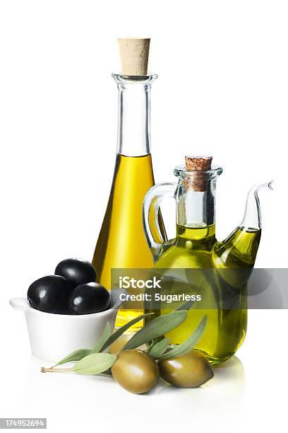 Bottles With Two Kinds Olive Oil Stock Photo - Download Image Now - Mediterranean Sea, Food, Black Color