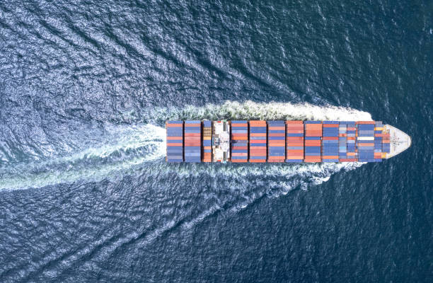 istock Top view Logistics and transportation of Container Cargo ship and Cargo plane  in shipyard at sunrise, logistic import export and transport 1749528130