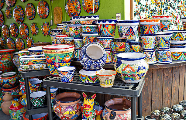 istock Mexican Potteryland with Talavera Pots 174952879