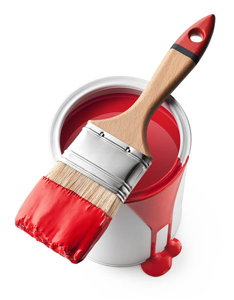 istock Paintbrush with red paint on a can 174952932