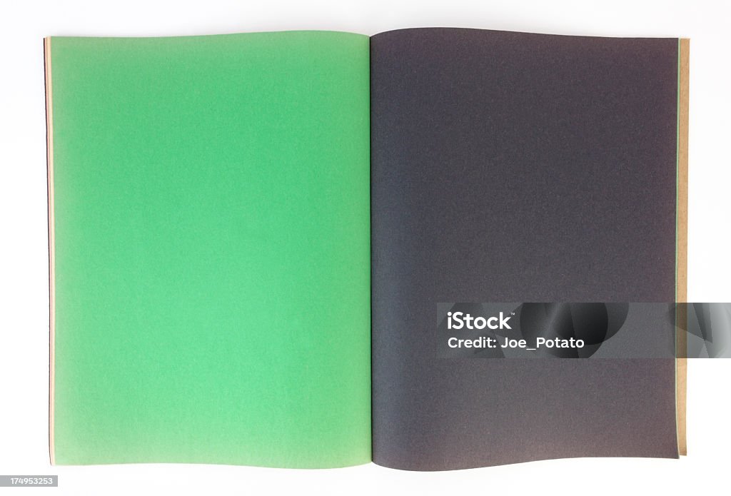 Blank Pages Blank green and black pages. Horizontal. Blank Stock Photo