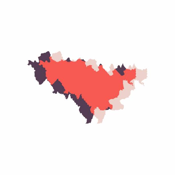 istock Jilin Map - World Map International vector template. China region silhouette vector illustration 1749533535
