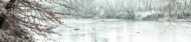 a cold river in Winter
