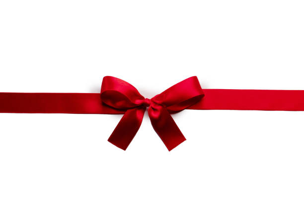 istock Shiny red satin ribbon bow 1749534971