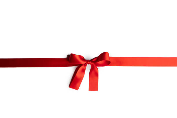 istock Shiny red satin ribbon bow 1749534992
