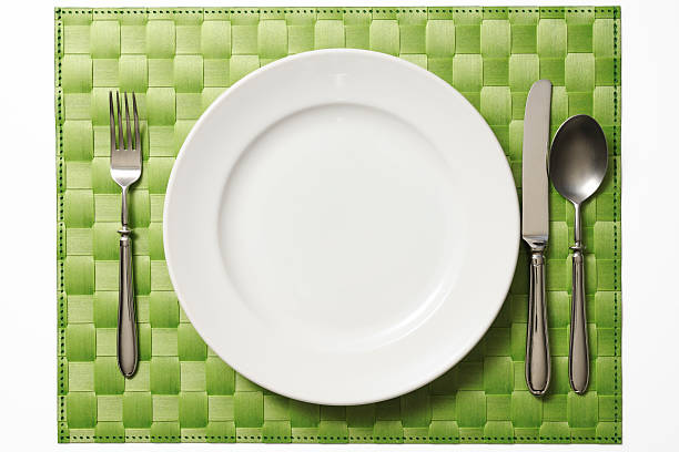 istock Isolated shot of place setting on white background 174953681