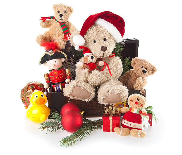 istock Christmas Toys With Teddy Bear and Ornaments 174953785