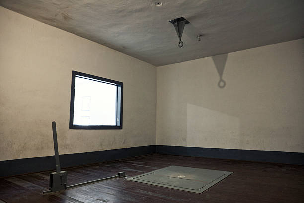 Gallows Room in Old Prison Gallows room in old prison. door lever stock pictures, royalty-free photos & images