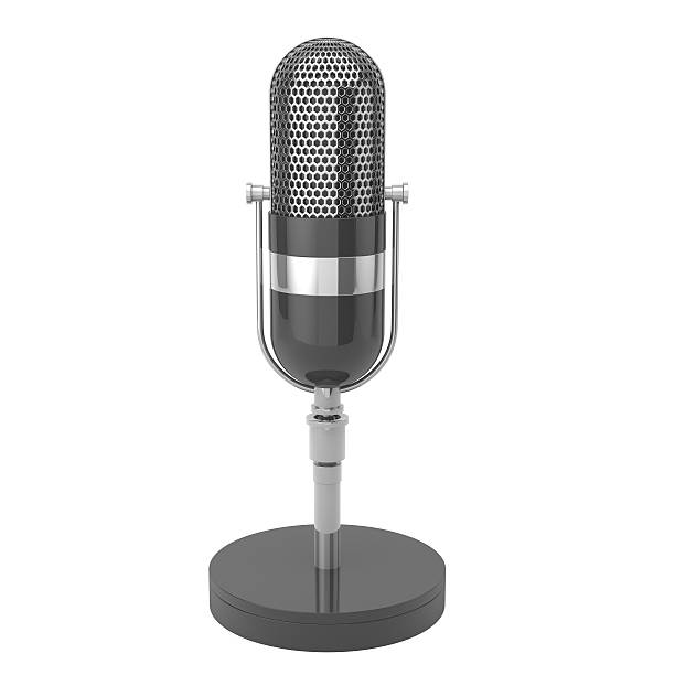 Retro microphone stock photo