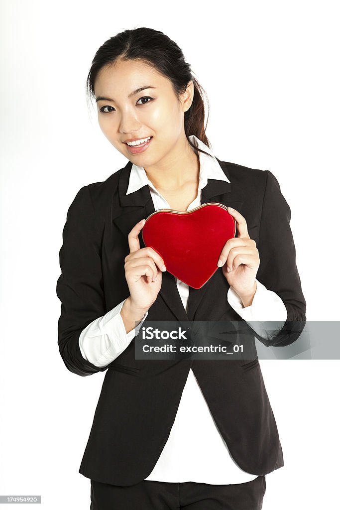Atrakcyjny azjatycki biznes dziewczynka gotowy do st walentynki - Zbiór zdjęć royalty-free (20-29 lat)