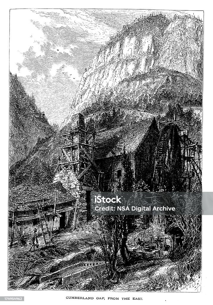Камберленд разрыв, США - Стоковые иллюстрации Cumberland Mountains роялти-фри