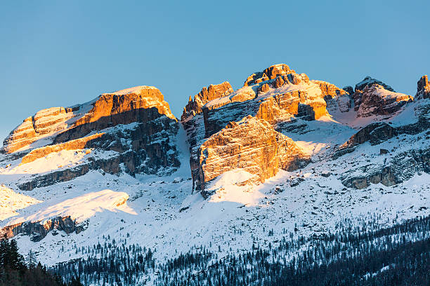 Snowy landscape of the Brenta National park