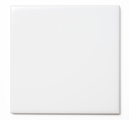 Fotografía de baldosas blanco aislado sobre fondo blanco photo
