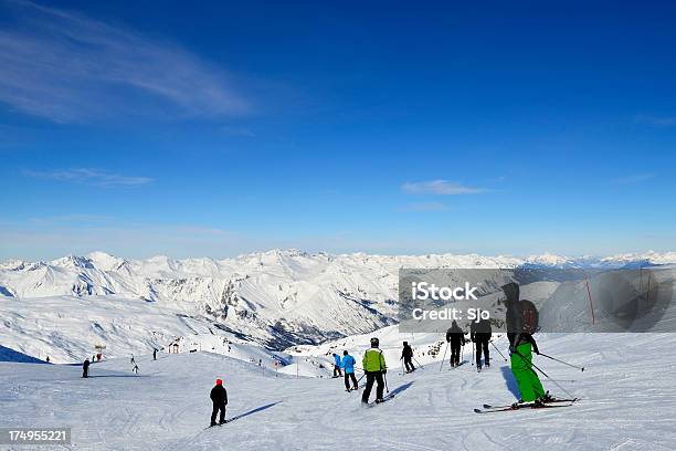 Ski Slope Stock Photo - Download Image Now - Courchevel, Skiing, France