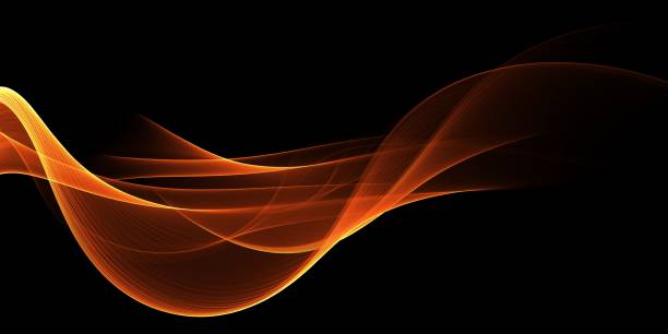 istock Digital technology orange wave curve abstract graphic poster web page background 1749554465