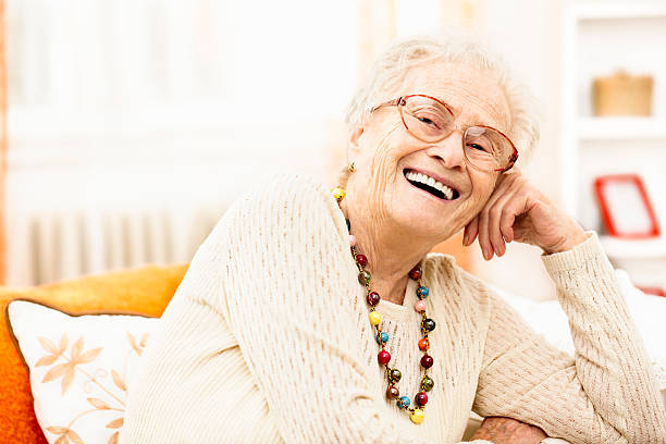 istock Confident senior woman smiling at camera 174955482