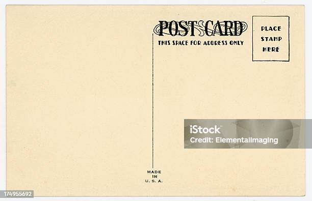 Retro Hintergrund Bild Von Einem Vintage Alte Postkarte Rückseite Stockfoto und mehr Bilder von Alt