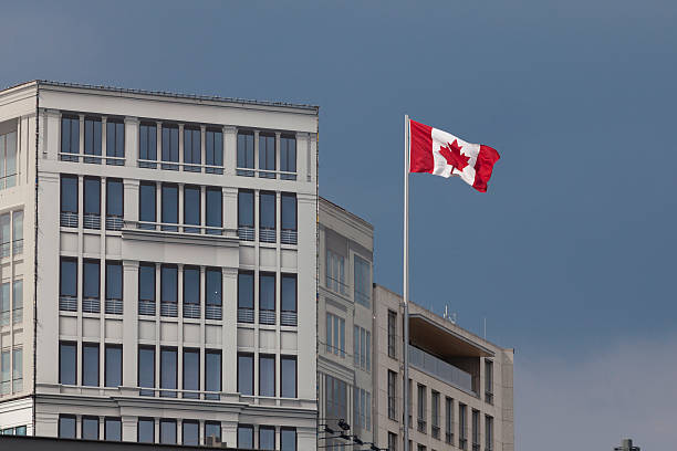 istock Canadian flag on the embassy in Berlin, Germany. 174955850