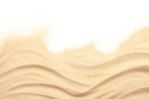 sand beach sand on white background with copy space sand stock pictures, royalty-free photos & images