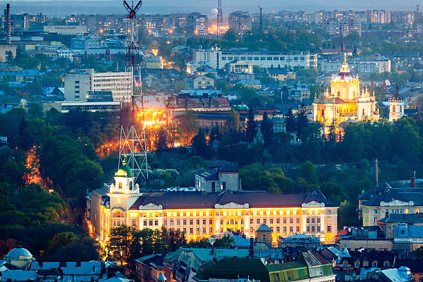 istock Night view of Lviv 174956596