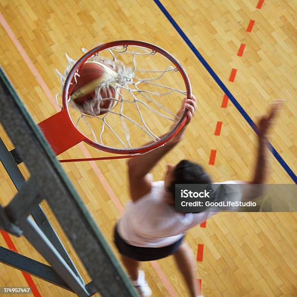 Photo libre de droit de Slam Dunk banque d'images et plus d'images libres de droit de Ballon de basket - Ballon de basket, Basket-ball, Mouvement