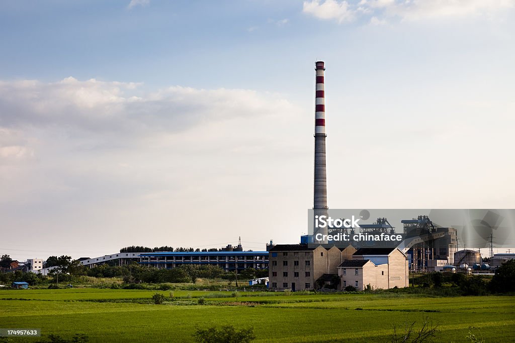 Petrochemical skyline bei Sonnenuntergang - Lizenzfrei Abenddämmerung Stock-Foto