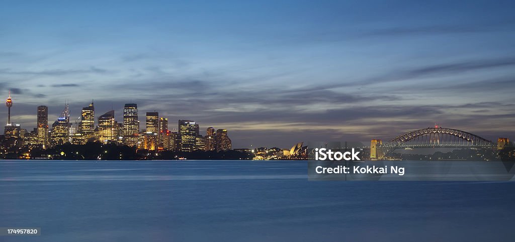 Vue sur la ville de Sydney-Bradley s Head Panorama - Photo de Au loin libre de droits