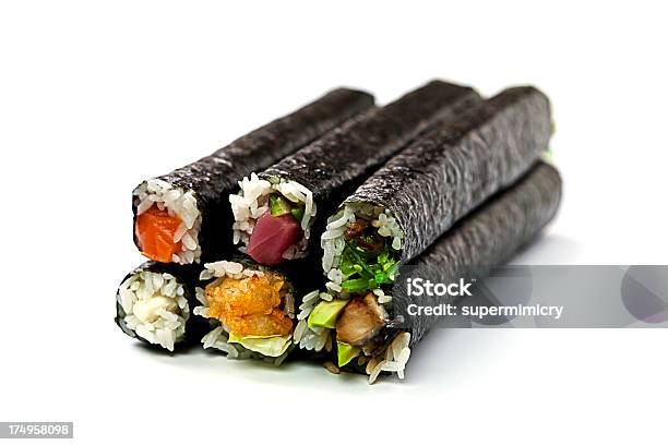 Foto de Sushi Conjunto De Gordura e mais fotos de stock de Abacate - Abacate, Alimentação Saudável, Almoço
