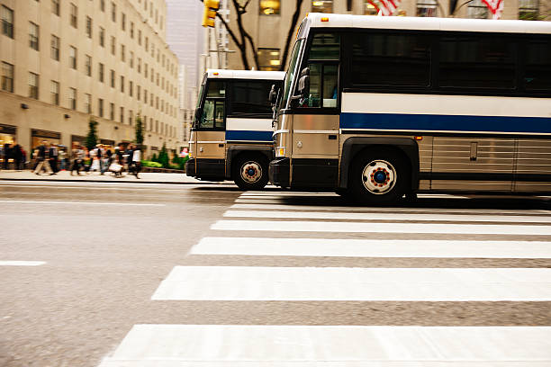istock Bus in the city traffic, rush hour, NYC 174958331