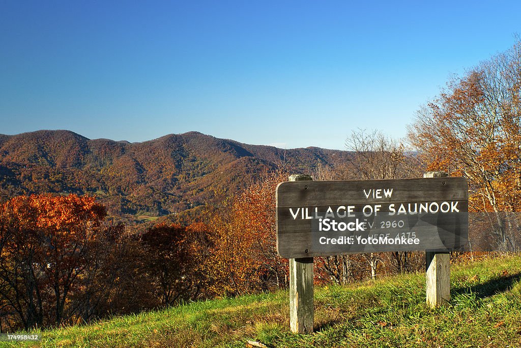 Dorf Saunook Blick auf den Blue Ridge Parkway, North Carolina, USA - Lizenzfrei Appalachen-Region Stock-Foto