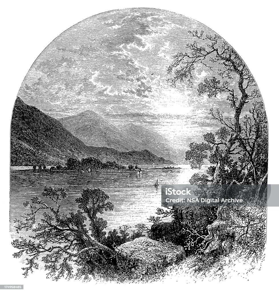 Am Susquehanna River, USA - Lizenzfrei 19. Jahrhundert Stock-Illustration