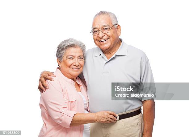 신선하고 선임 커플입니다 노인 남자에 대한 스톡 사진 및 기타 이미지 - 노인 남자, 여자, 흰색 배경