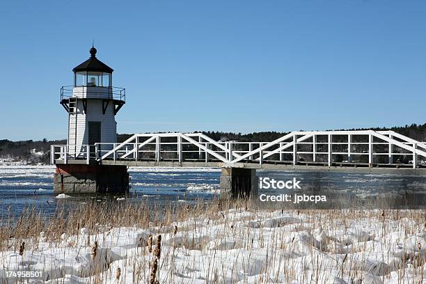 Raddoppio Point Lighthousemaine - Fotografie stock e altre immagini di Acqua - Acqua, Ambientazione esterna, Bath - Maine