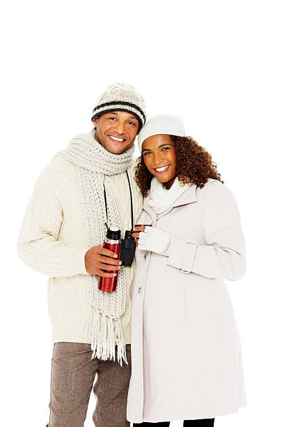 istock Smiling pregnant couple holding a thermos 174958858