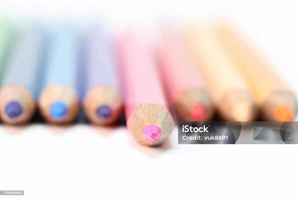Colored pencils Colored pencils, isolated on white background Abstract Stock Photo