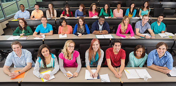 istock Large diverse class of college or high school students 174959103
