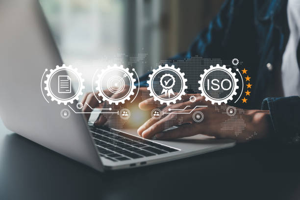 istock businessman working with computers  service Quality assurance, Guarantee, Standards, ISO . 1749595178