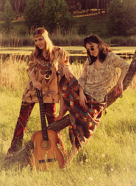 istock 1960s style. Hippie girls 174959525