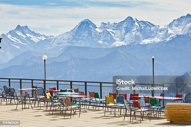 Alpine Terrace Stock Photo - Download Image Now - Chair, Heaven, Restaurant