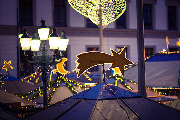 'The Spirit of Christmas' 2020 Regent Street London Christmas lights display at dusk