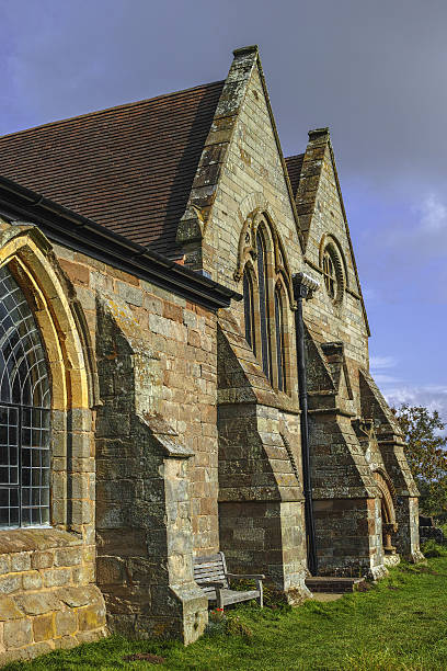 parish church - hanbury foto e immagini stock