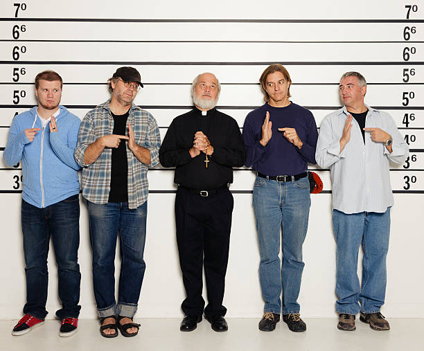 istock Men in a Police Lineup 174961800